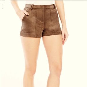 BCBG Faux Suede Tan Shorts / size 10